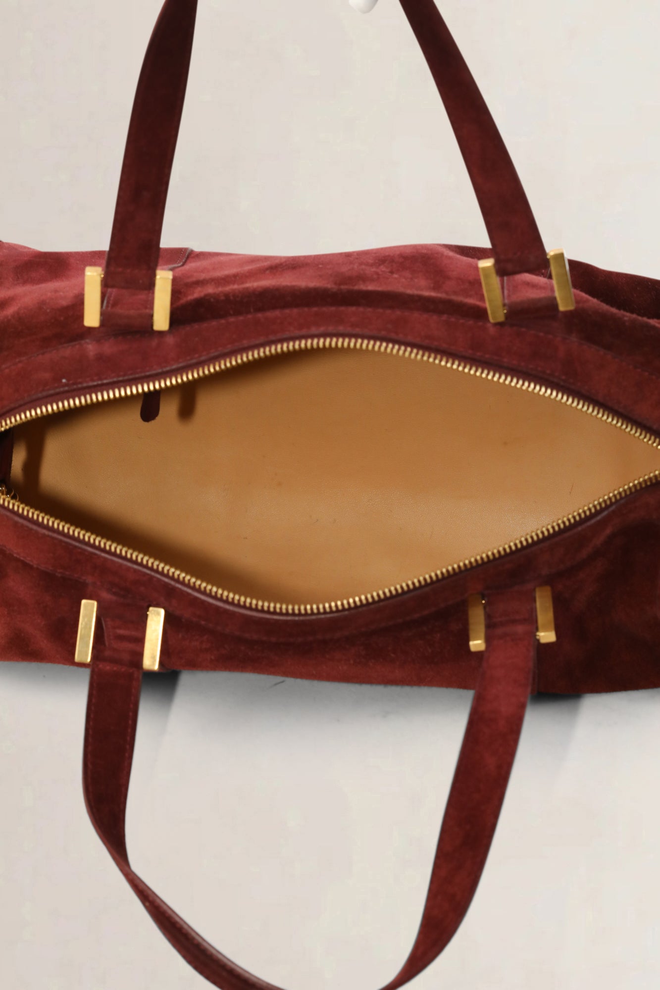 Burgundy Suède Le Lily MM Crossbody Bag