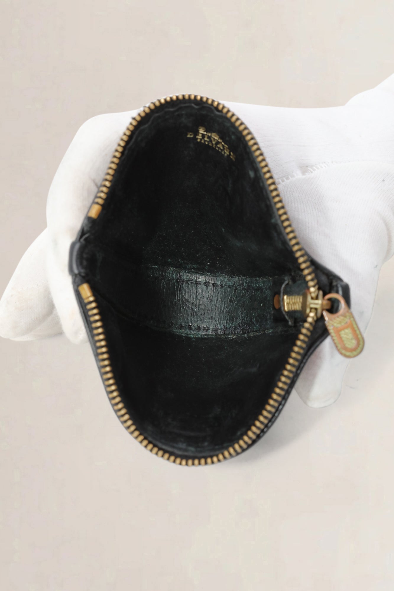 Black Toile De Cuir Coin Wallet