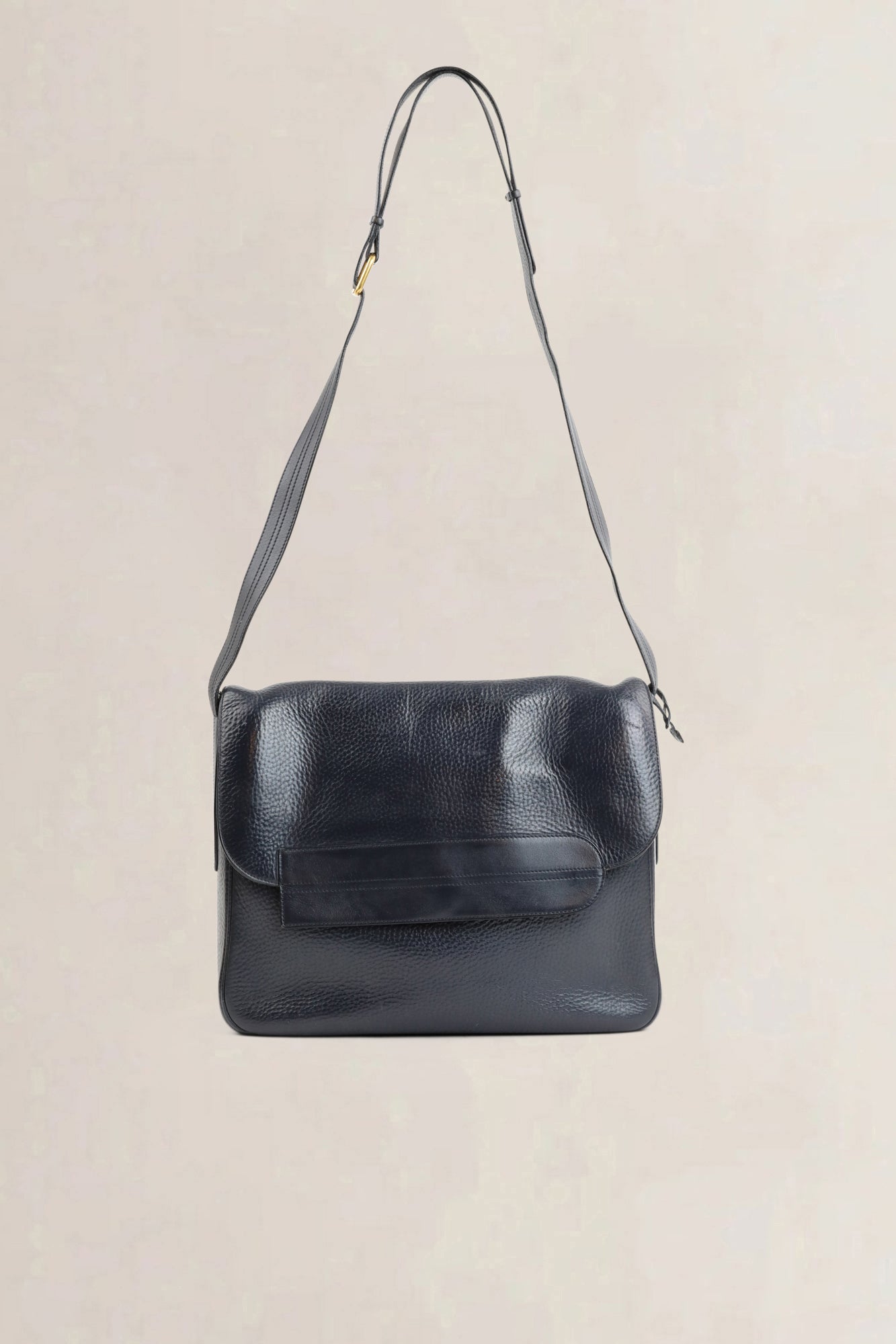 Blue Leather Crossbody Bag
