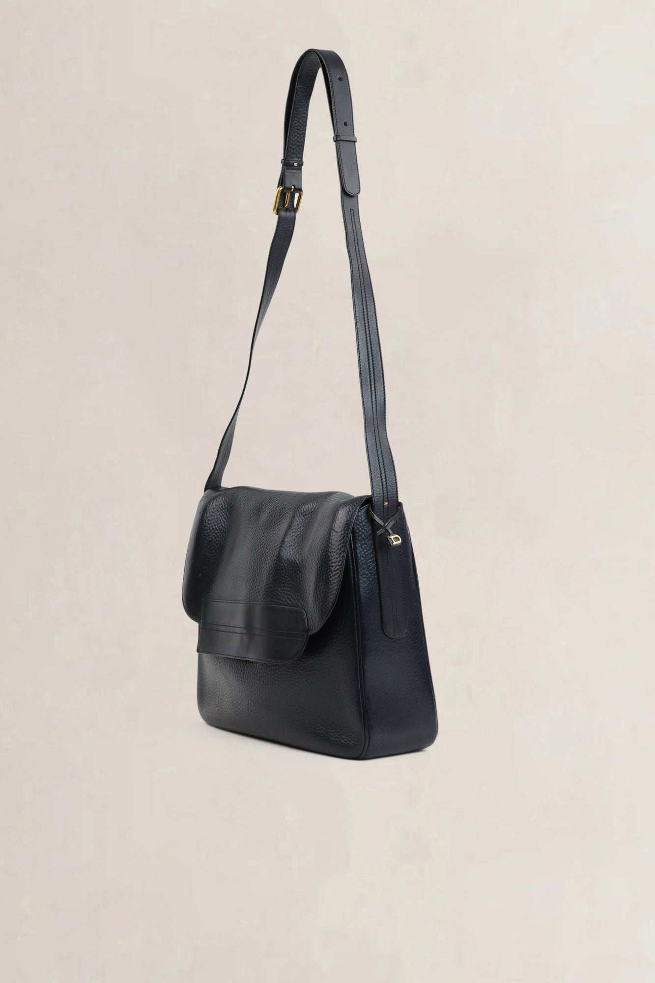 Blue Leather Crossbody Bag