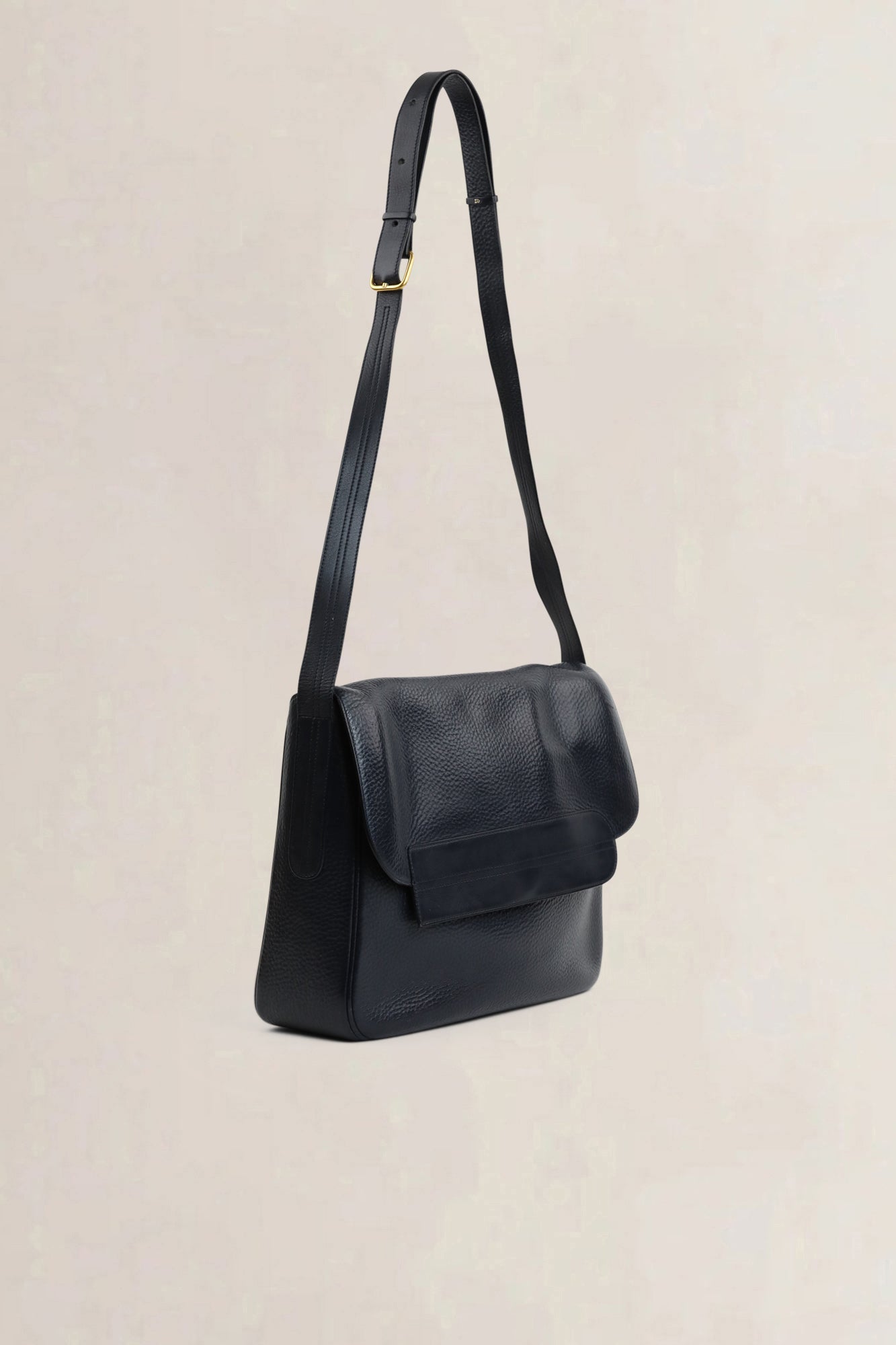 Blue Leather Crossbody Bag