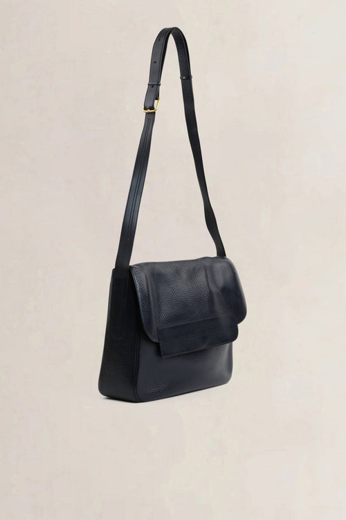 Delvaux Blue Leather Crossbody Bag