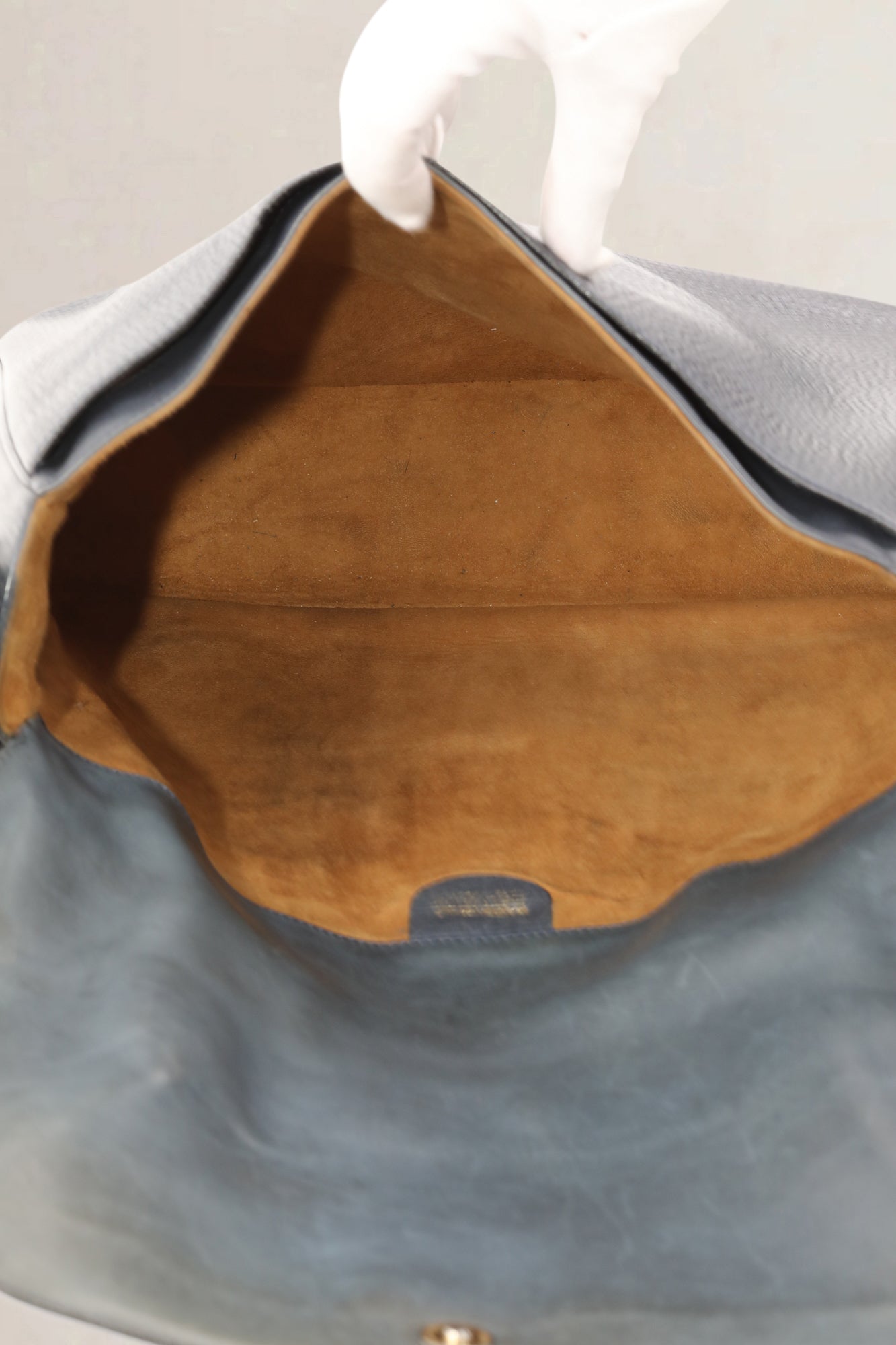 Blue Leather Crossbody Bag