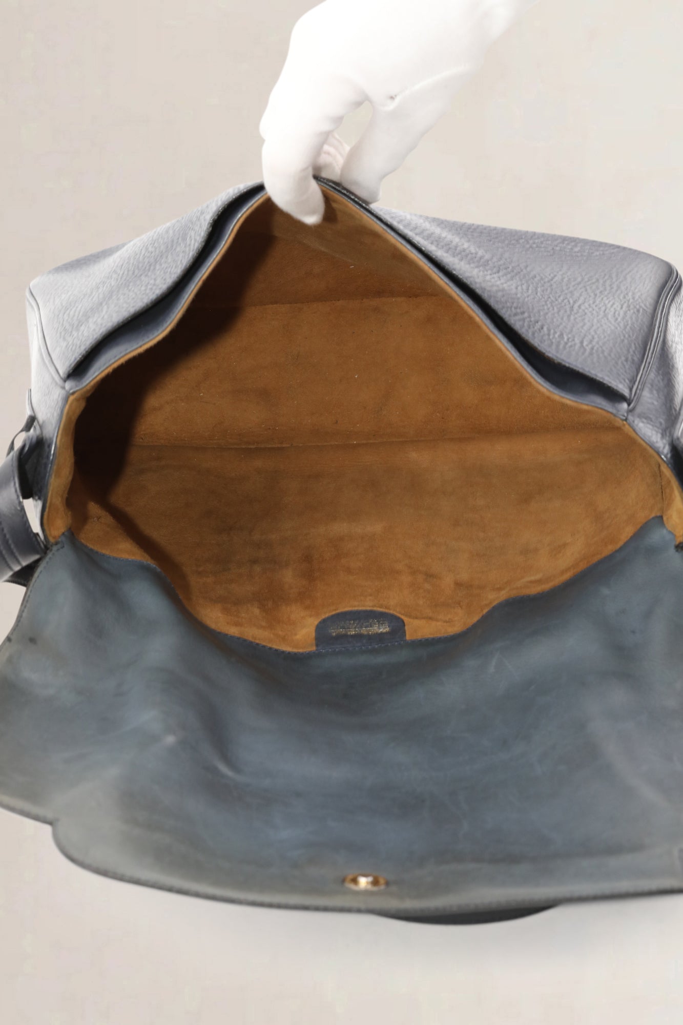 Blue Leather Crossbody Bag