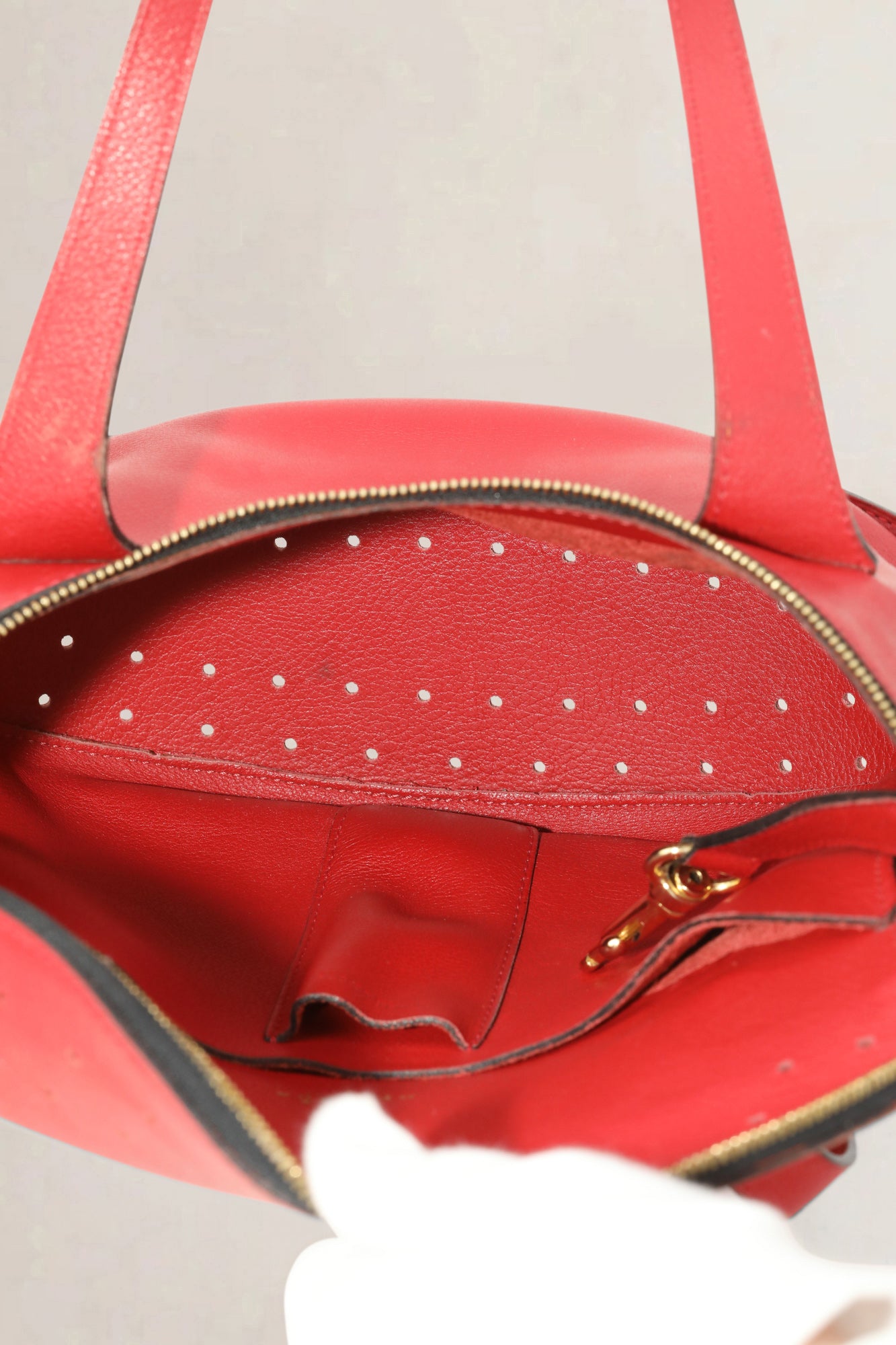 Red Songe Top Handle Bag