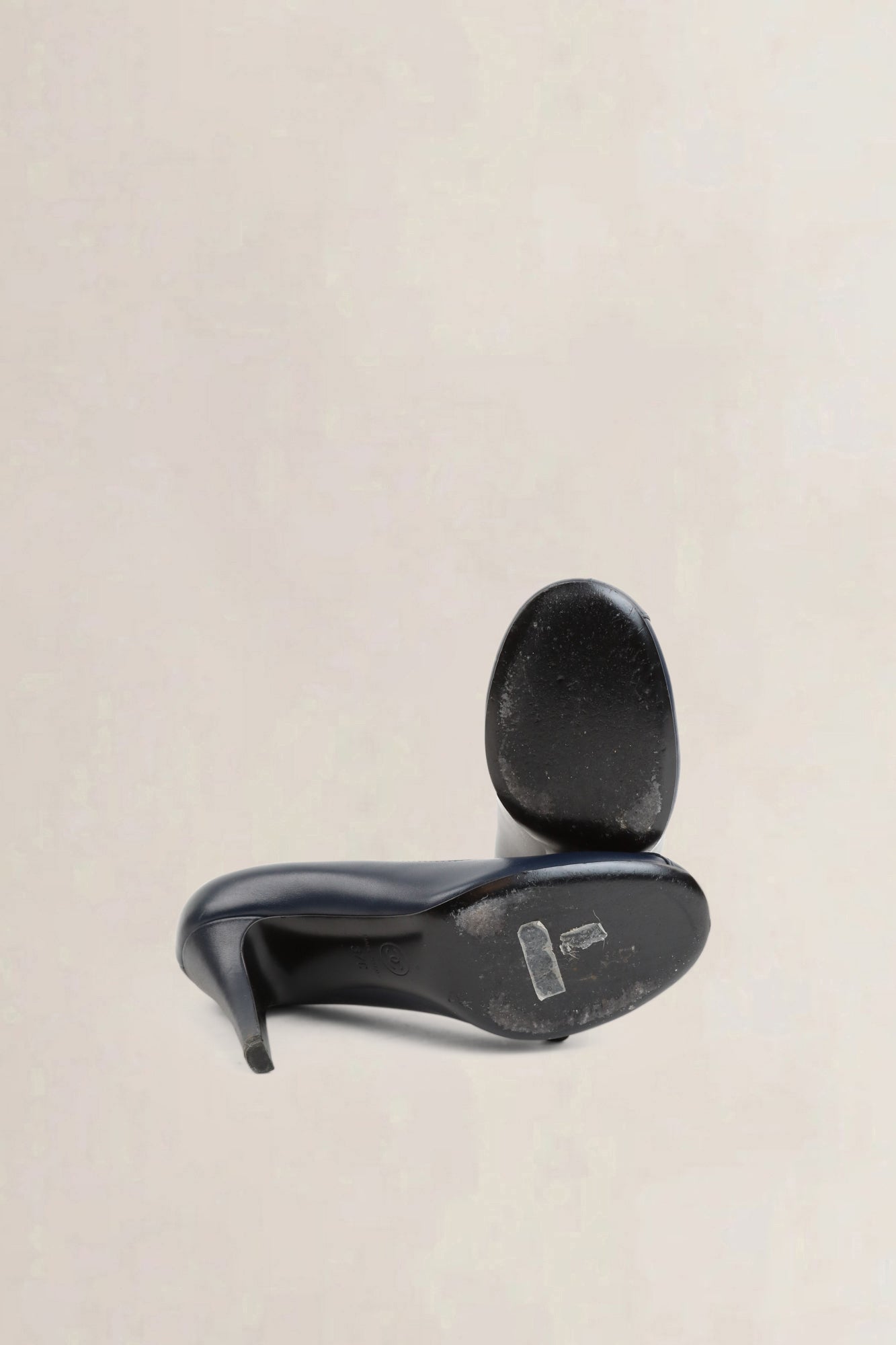 CC Blue Turnlock Heel Pumps