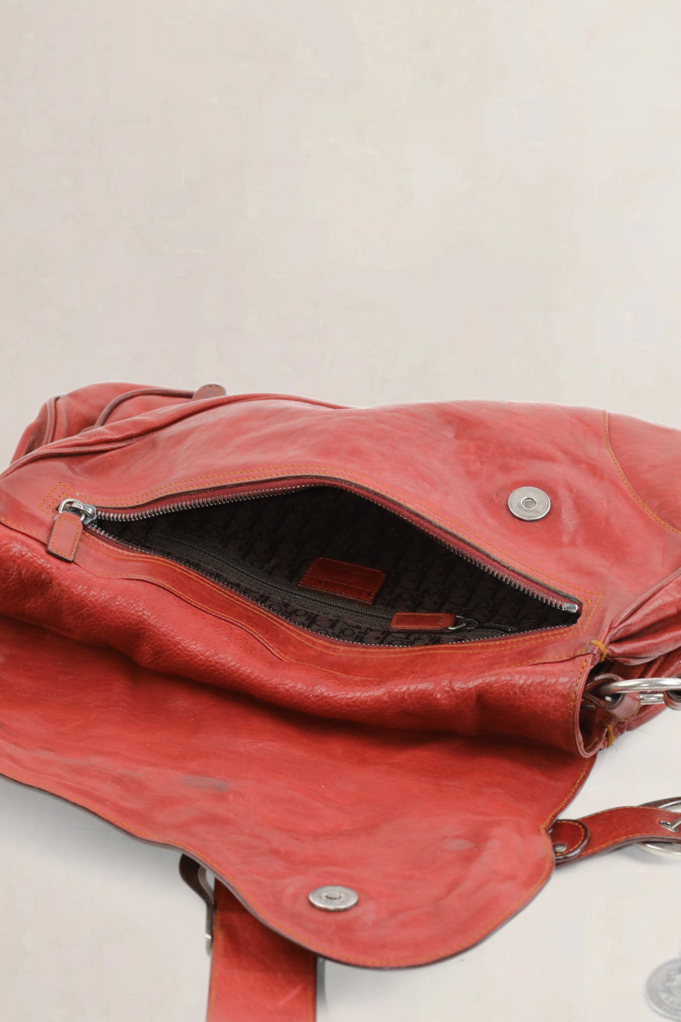 Red Gaucho Saddle Crossbody Bag