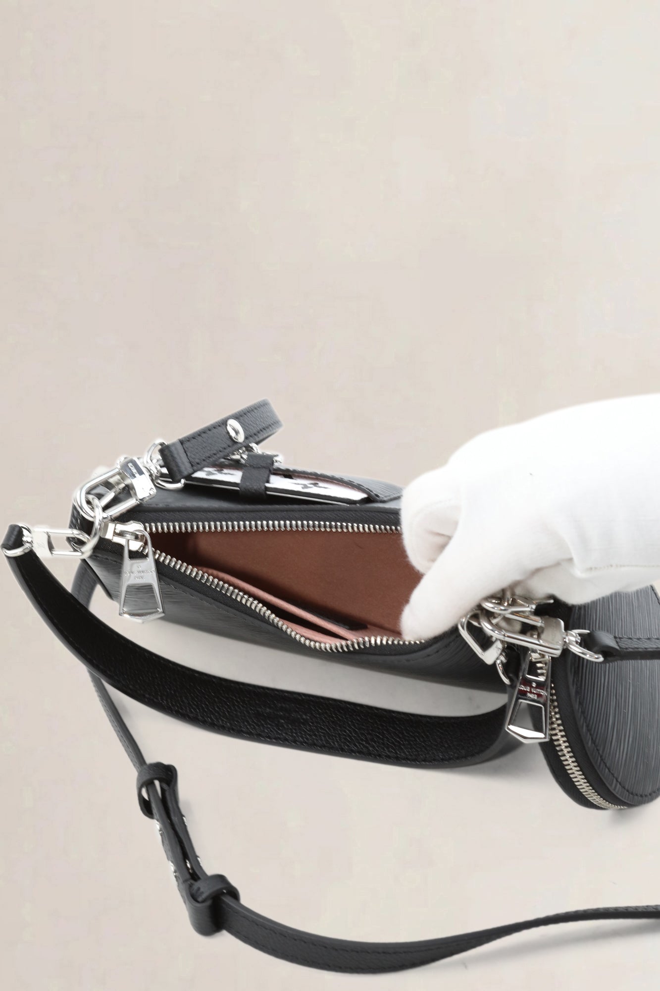 Black Epi Marellini Crossbody Bag