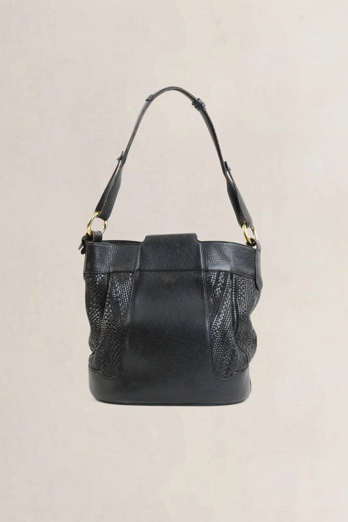 Delvaux Black Toile De Cuir Shoulder Bag