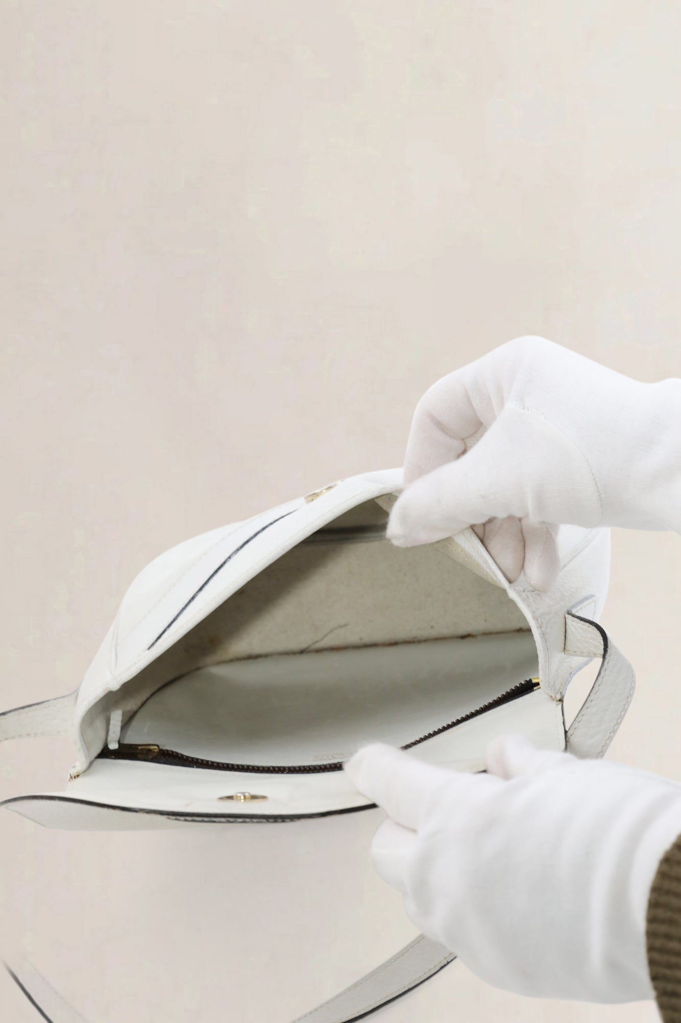 White Leather Crossbody Bag
