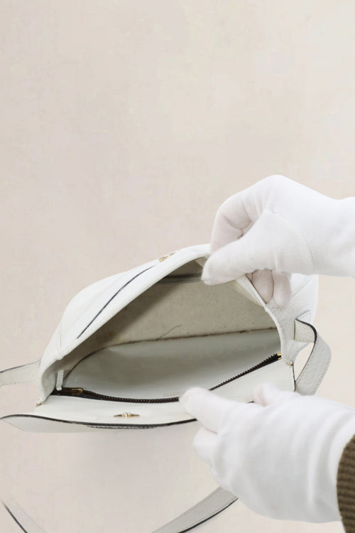 White Leather Crossbody Bag