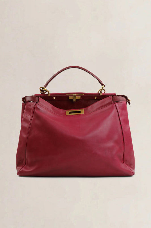 Peekaboo Fuschia Large Shoulder Bag