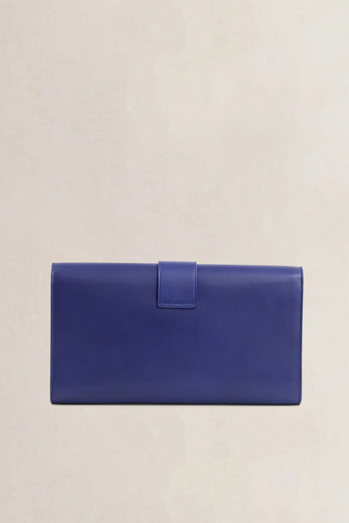 Paris Blue Leather Y-Ligne Clutch