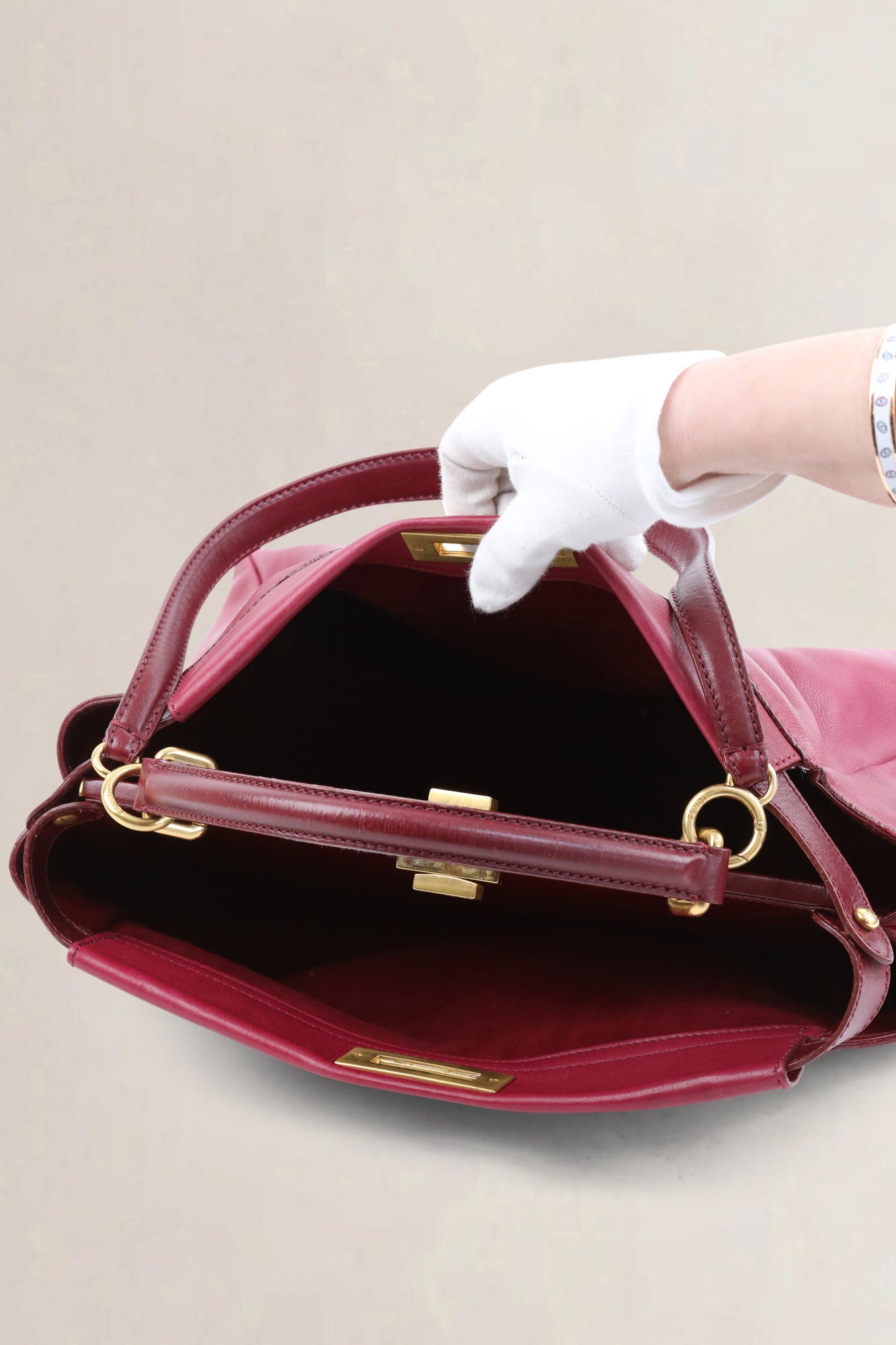 Peekaboo Fuschia Large Shoulder Bag