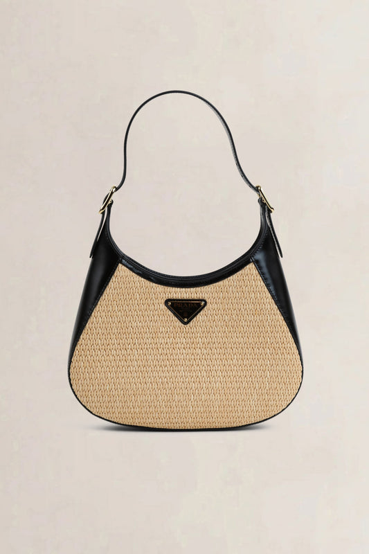 Paglia Vitello Cleo Shoulder Bag
