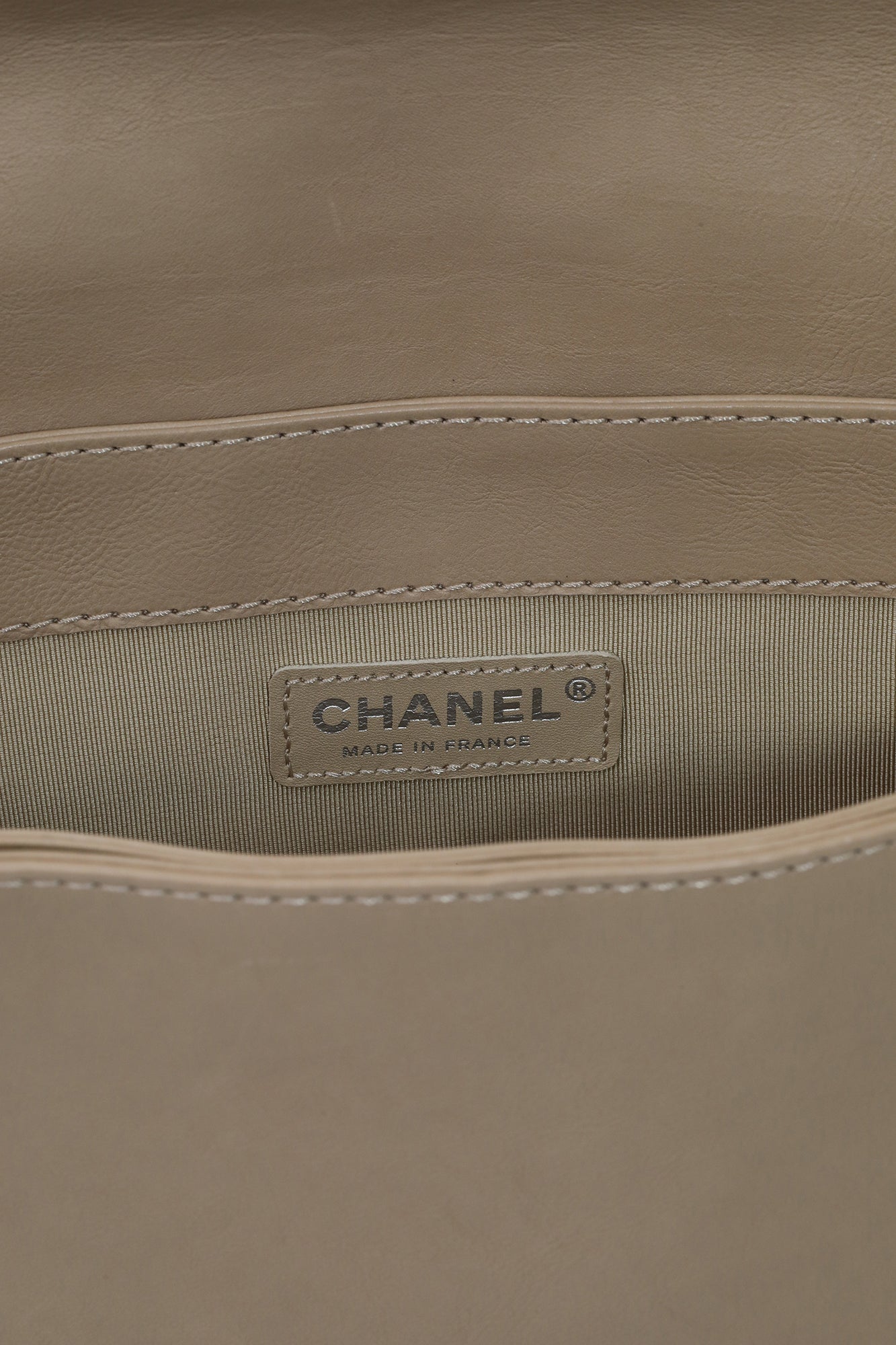 Chanel Beige Reverso Calfskin Flap Bag