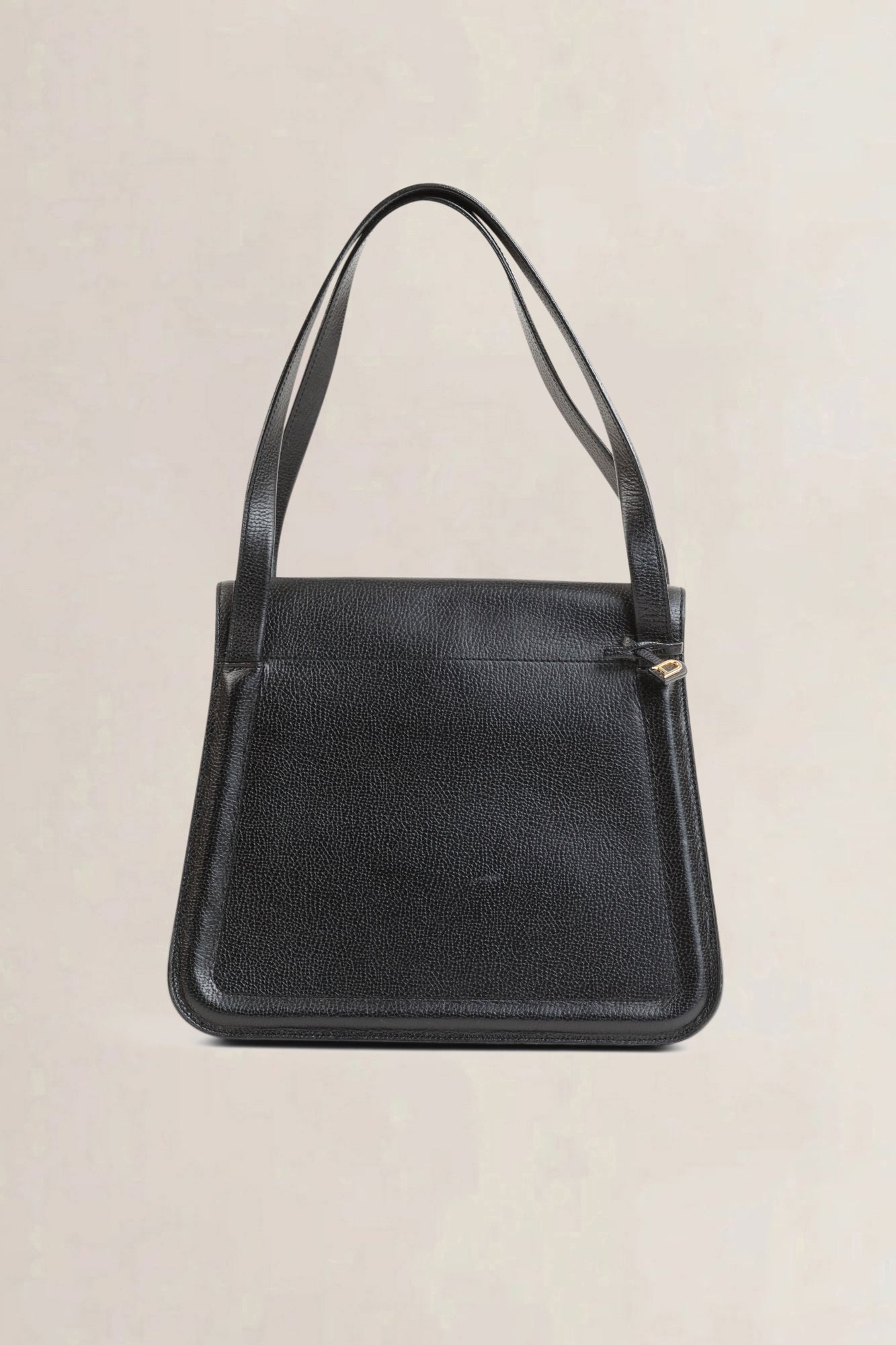 Black Turnlock Shoulder Bag