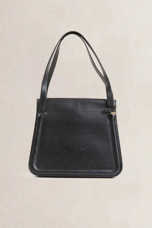 Black Turnlock Shoulder Bag
