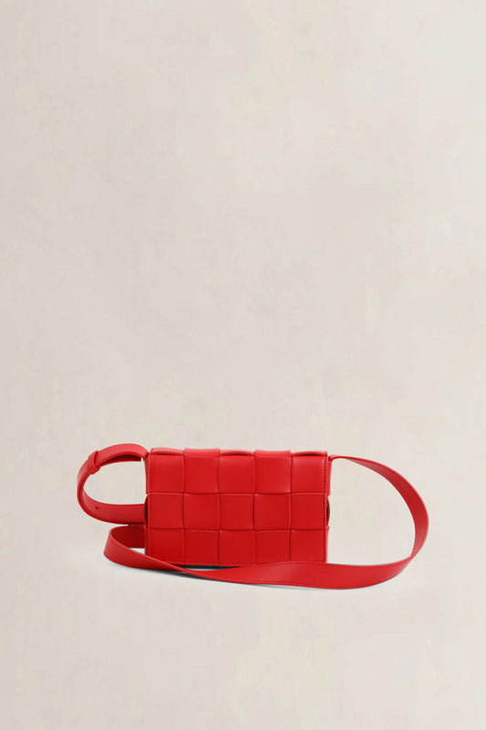Red Cassette Crossbody Bag