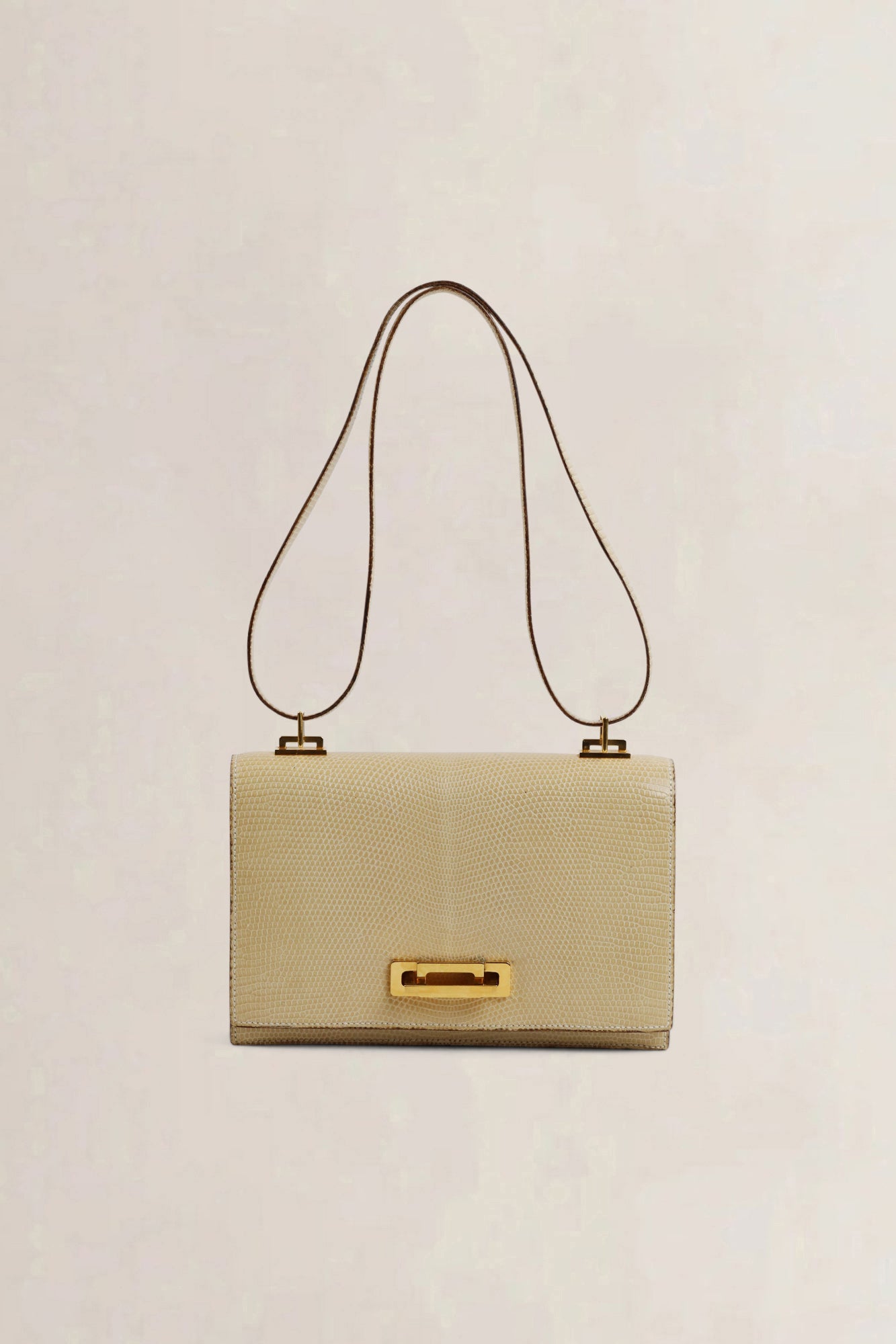 Light Beige Python Quito II Shoulder Bag