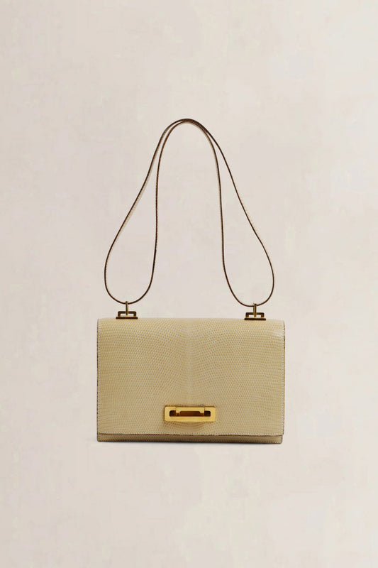 Light Beige Python Quito II Shoulder Bag