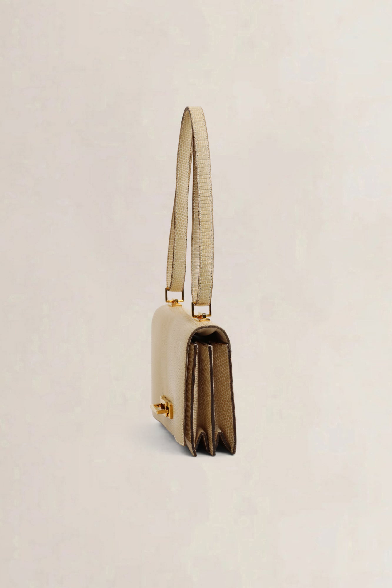Light Beige Python Quito II Shoulder Bag