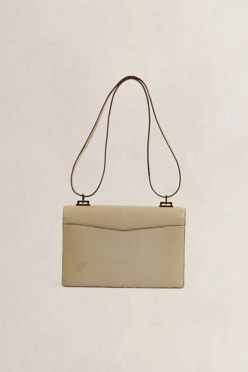 Light Beige Python Quito II Shoulder Bag
