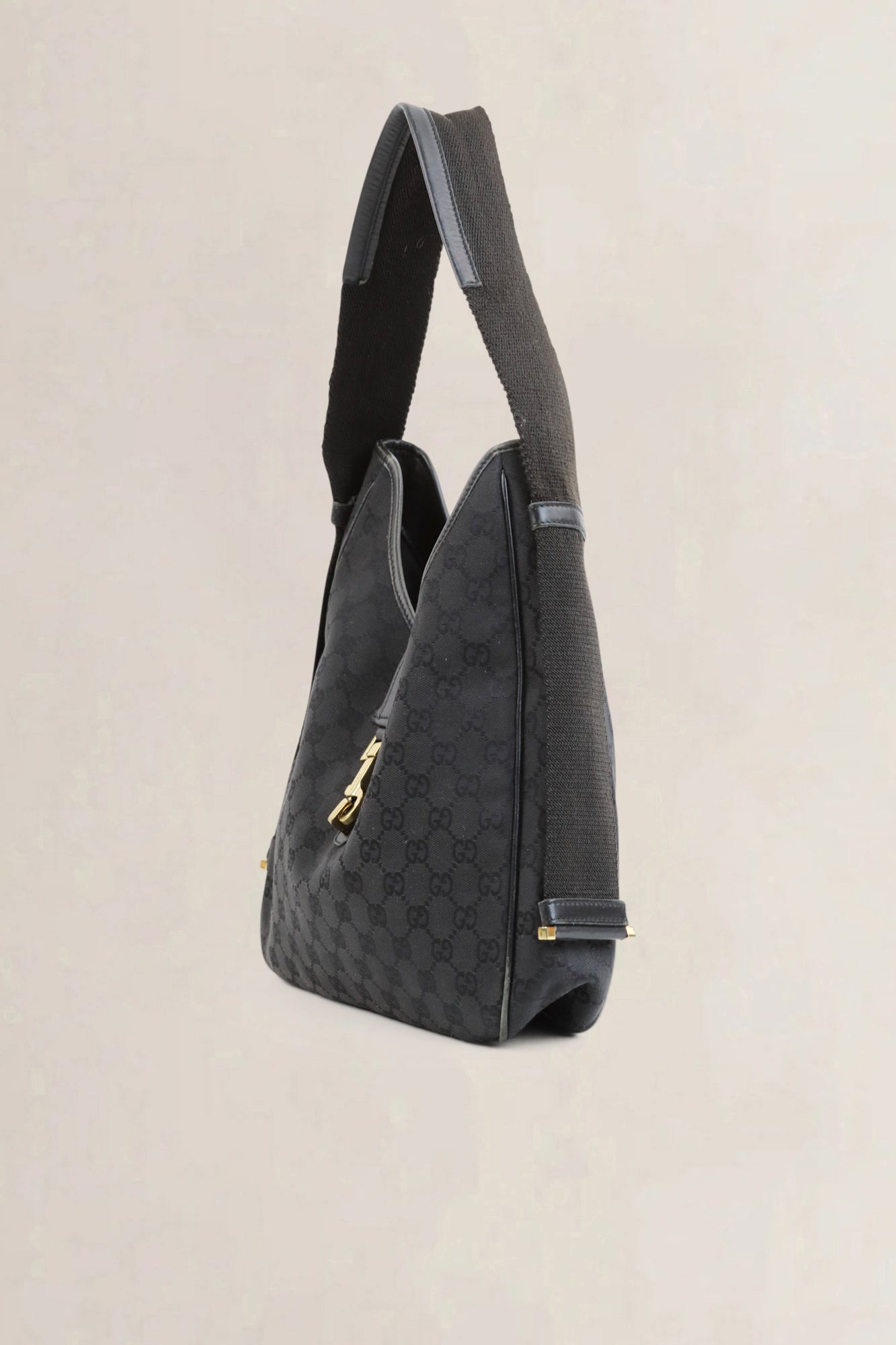 Black GG Canvas Jackie Shoulder Bag