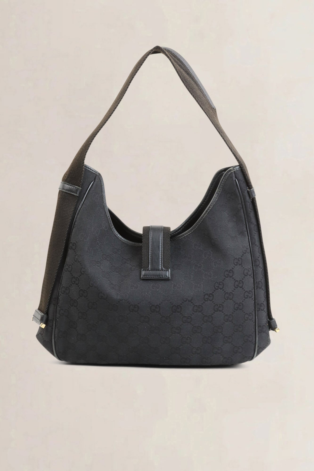 Black GG Canvas Jackie Shoulder Bag