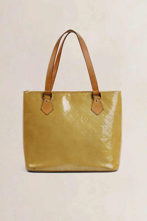 Louis Vuitton Yellow Vernis Monogram Houston Shoulder Bag