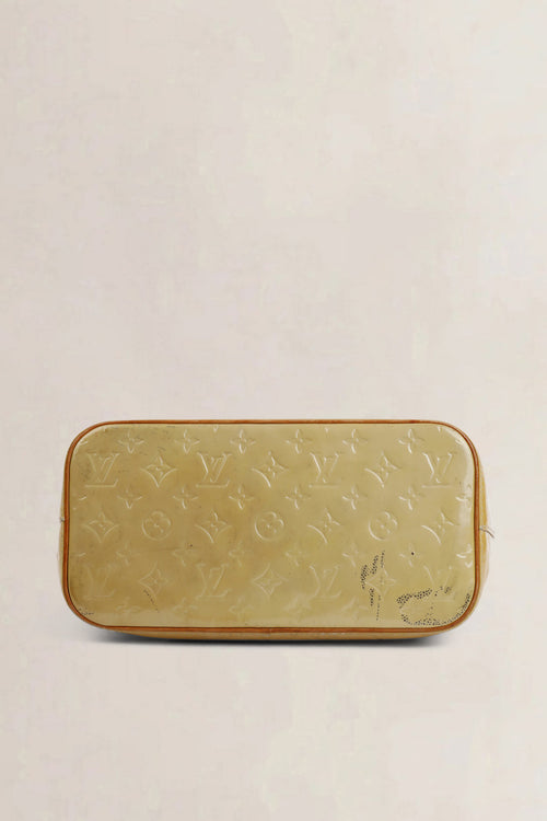 Louis Vuitton Yellow Vernis Monogram Houston Shoulder Bag