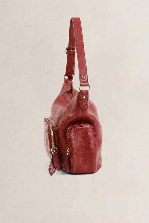 Burberry Red Leather Shoulder Bag