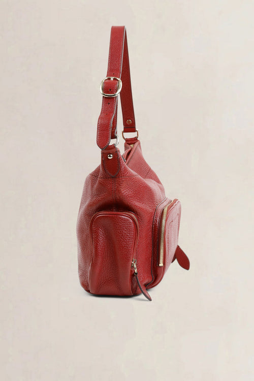 Burberry Red Leather Shoulder Bag