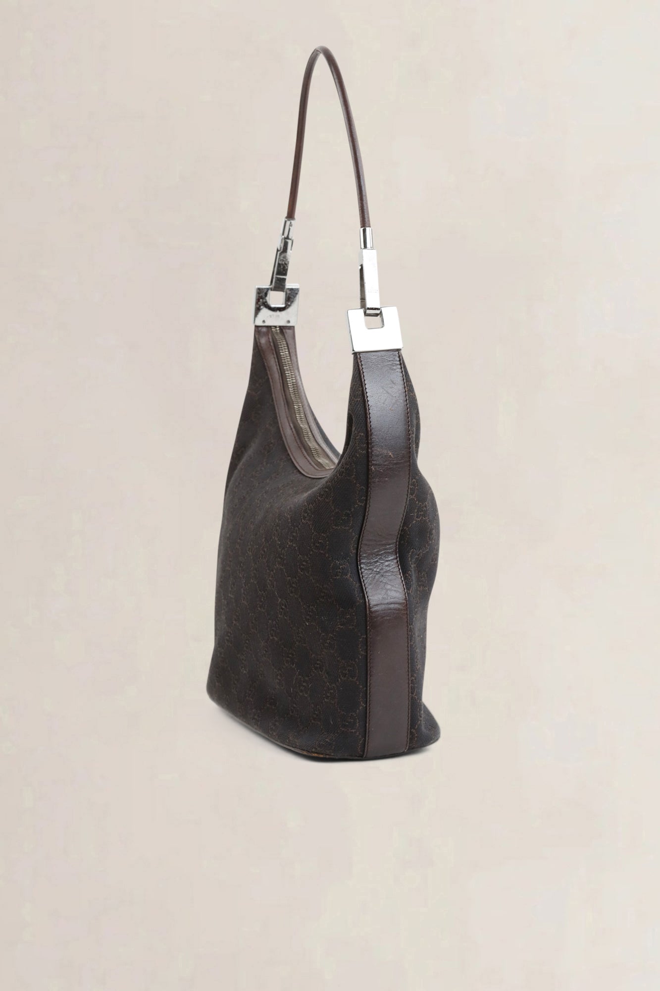 Brown GG Canvas Shoulder Bag