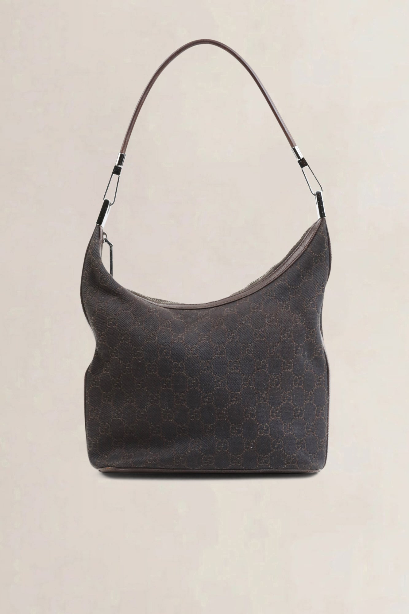 Brown GG Canvas Shoulder Bag