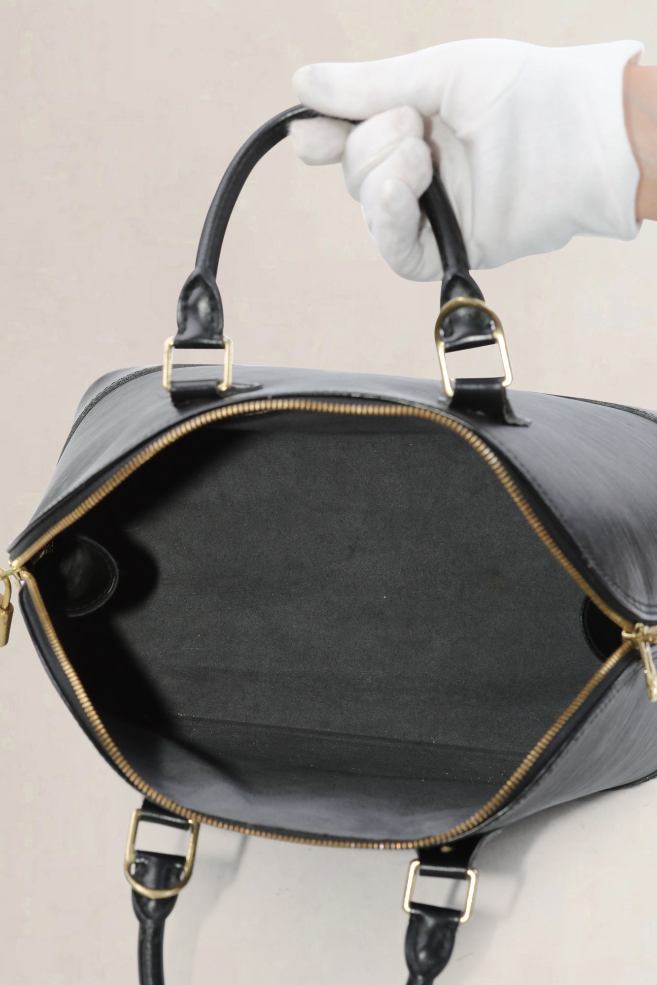 Black Epi Alma PM Top Handle Bag