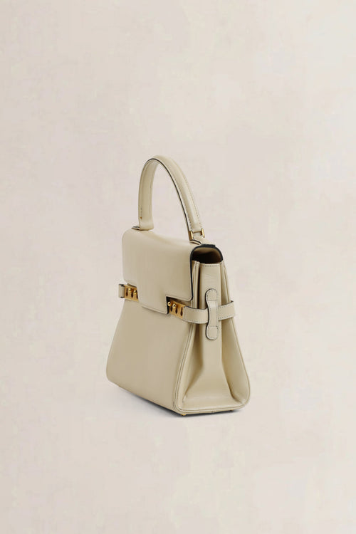 Delvaux Cream Tempête PM Top Handle Bag