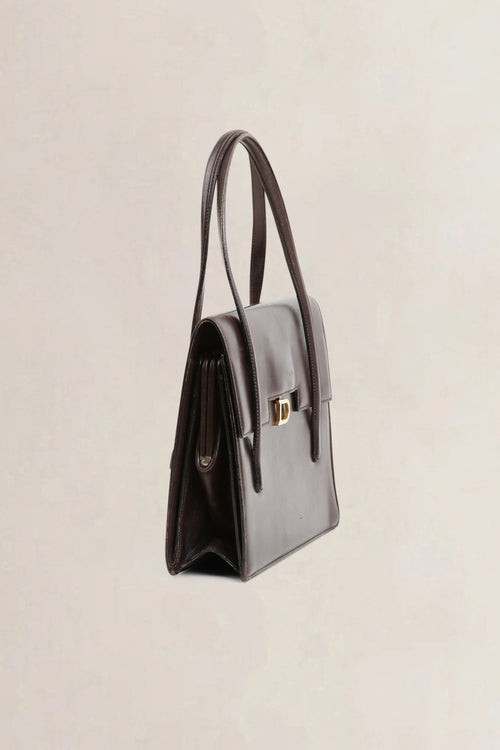 Delvaux Vintage Brown Top Handle Bag