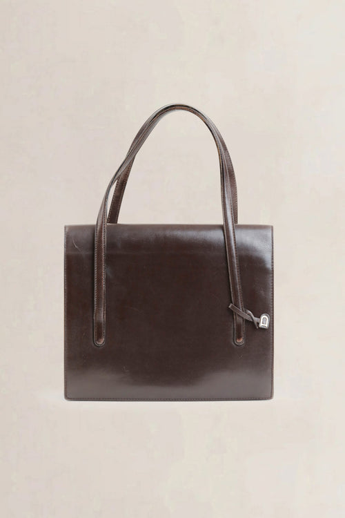 Delvaux Vintage Brown Top Handle Bag