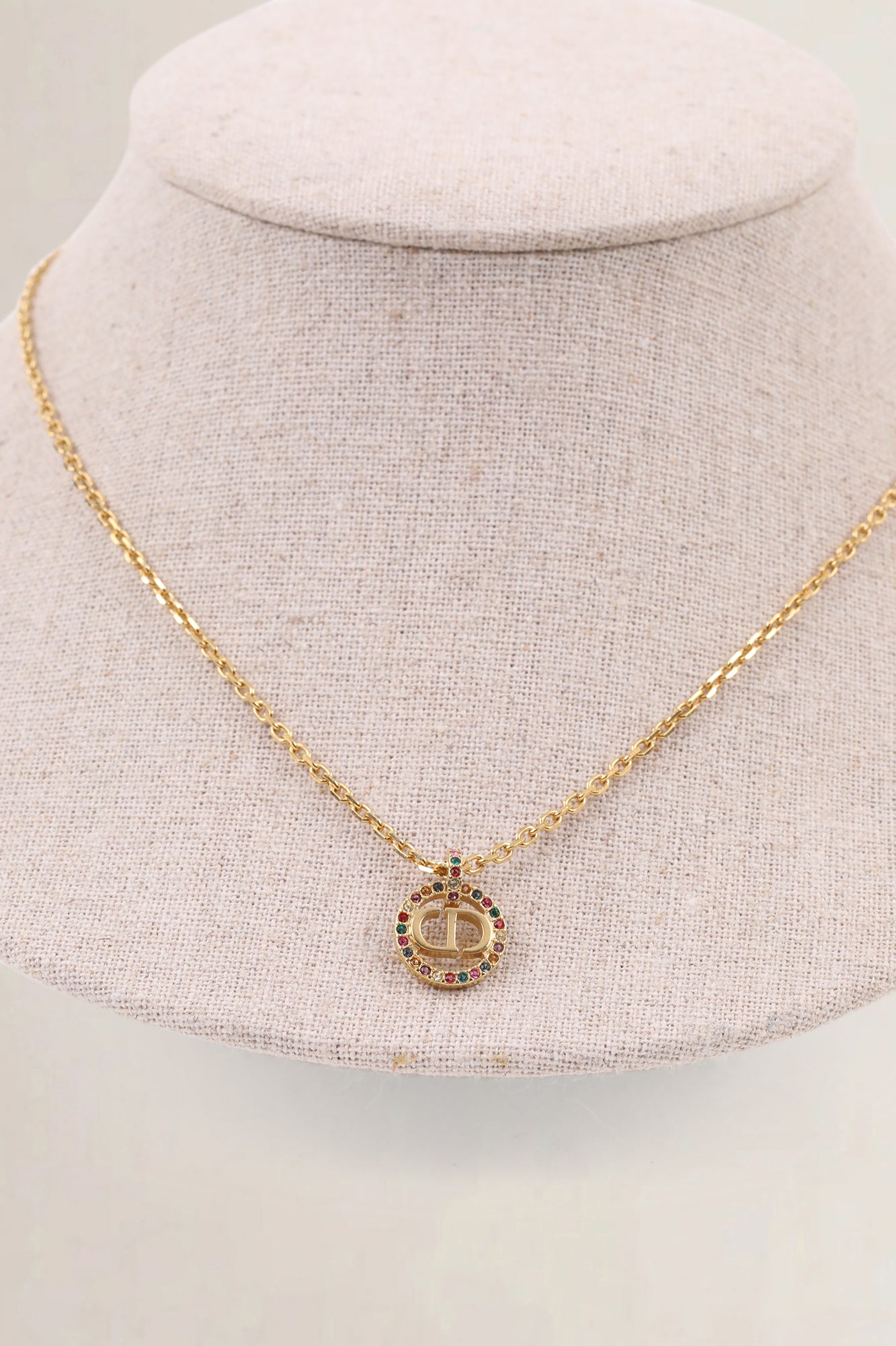 Christian Dior Multicolour CD Logo Necklace