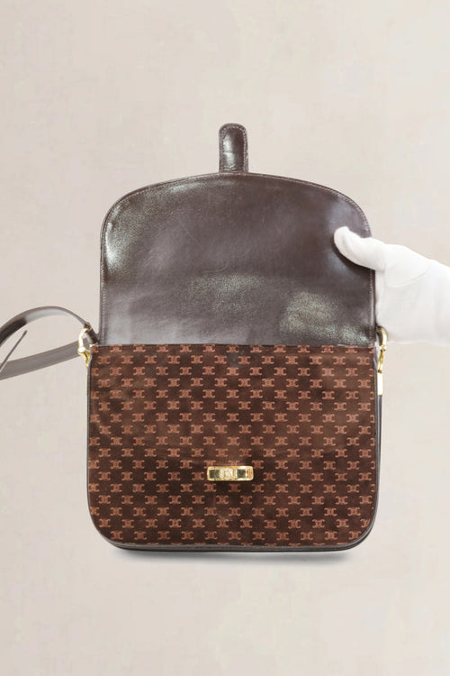 Céline Brown Monogram Crossbody Bag