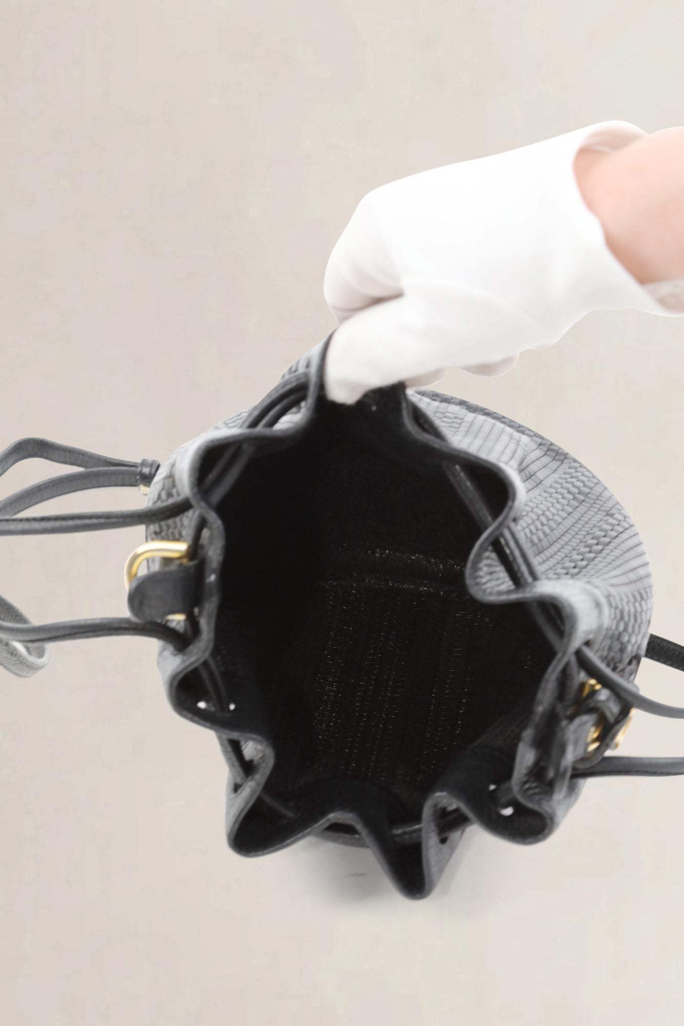 Black Toile De Cuir Tabarin PM Crossbody Bag