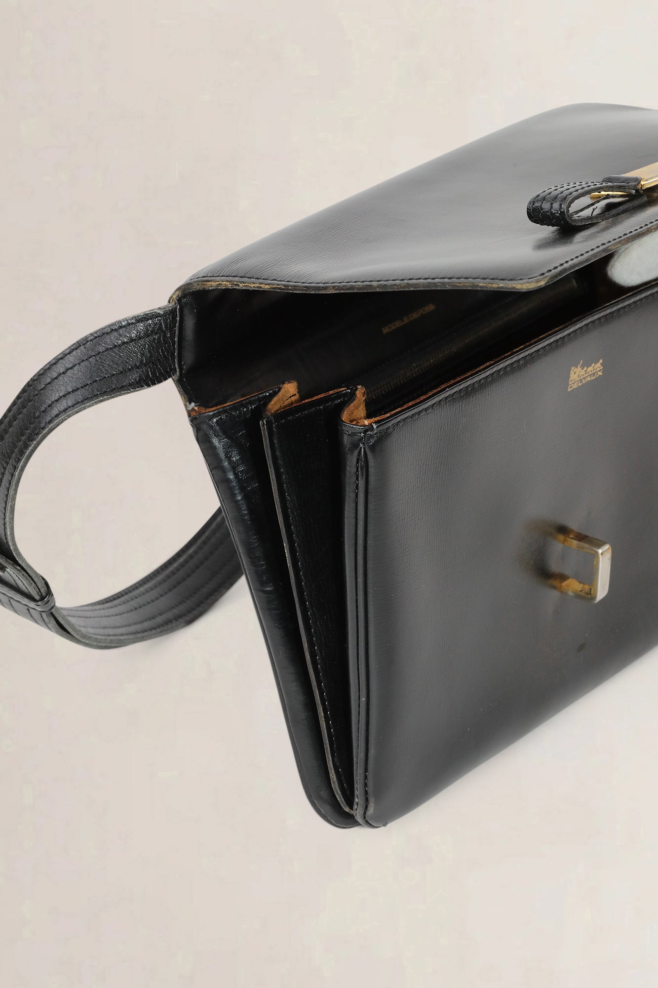 Delvaux Black Vintage Crossbody Bag