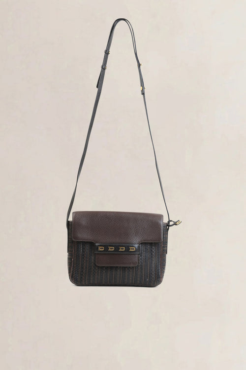 Delvaux Brown Toile De Cuir Malbec Crossbody Bag
