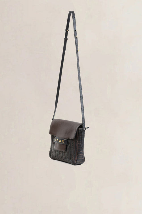 Delvaux Brown Toile De Cuir Malbec Crossbody Bag