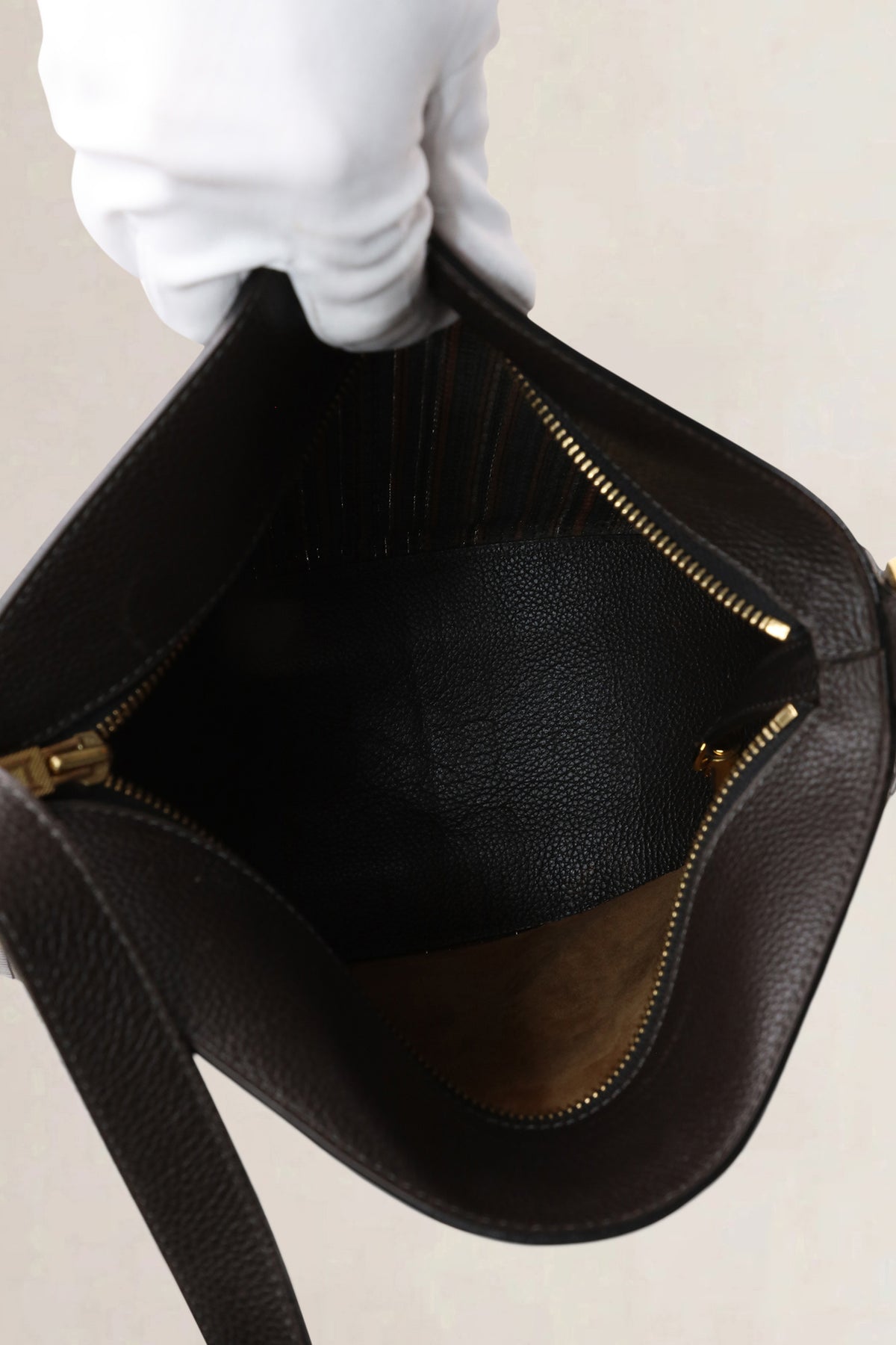 Delvaux Brown Toile de Cuir Crossbody Bag
