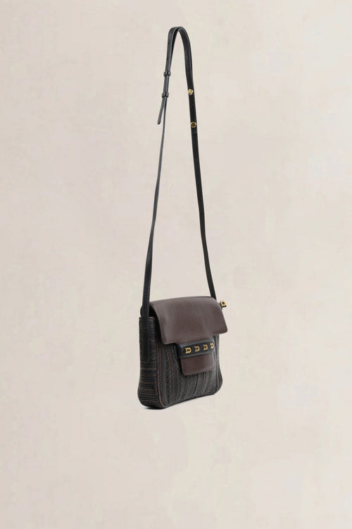 Delvaux Brown Toile De Cuir Malbec Crossbody Bag