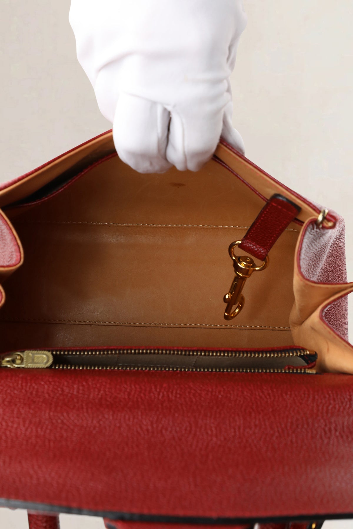Delvaux Rosso Jumping Calf Brillant PM Crossbody Bag