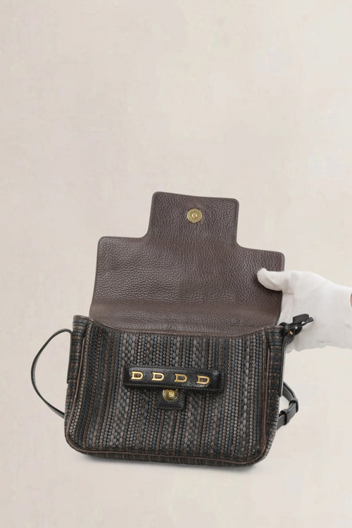Delvaux Brown Toile De Cuir Malbec Crossbody Bag
