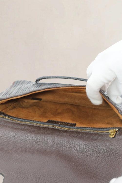 Delvaux Brown Toile De Cuir Malbec Crossbody Bag
